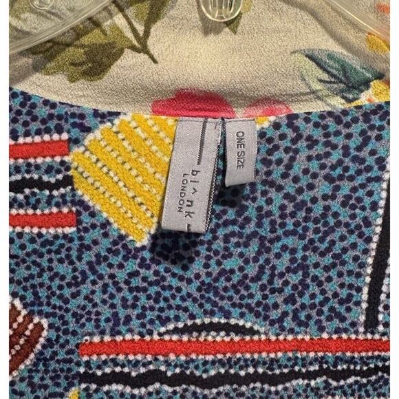 BLANCK London One Size Mixed Print Button Front Tunic Top Anthropologie Artsy - Picture 6 of 7